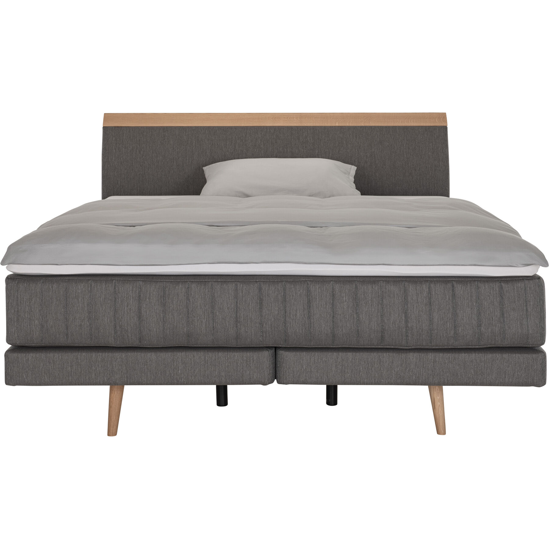 Modular Boxspringbett Jana nougat Stoff 160 x 200 cm - Boxspringbett