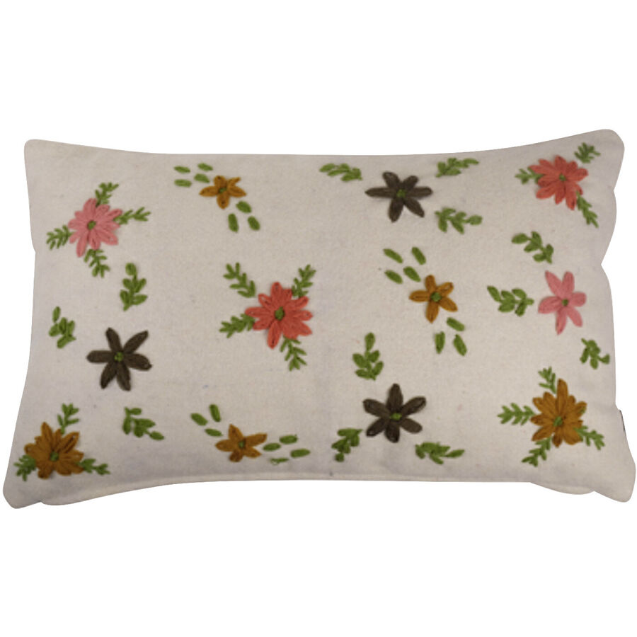 Zierkissen Nora Weiss Wolle 30 cm 50 cm