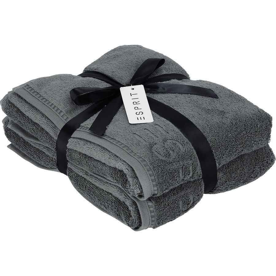 Duschtuch Daily Solid Grau Baumwolle 67 cm 140 cm