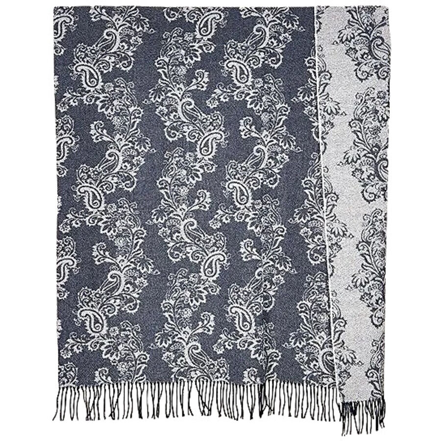 Wohndecke Mara Blau Wolle/Nylon 170 cm 130 cm