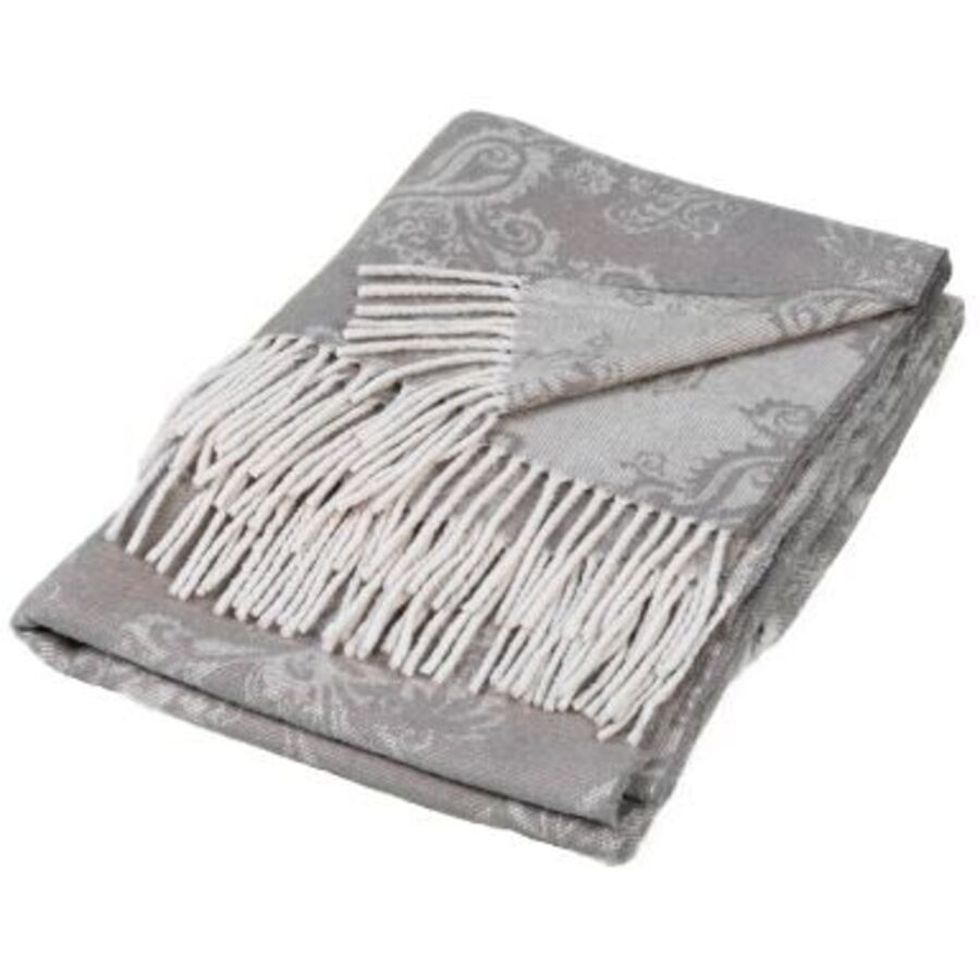 Wohndecke Mara Beige Wolle/Nylon 170 cm 130 cm