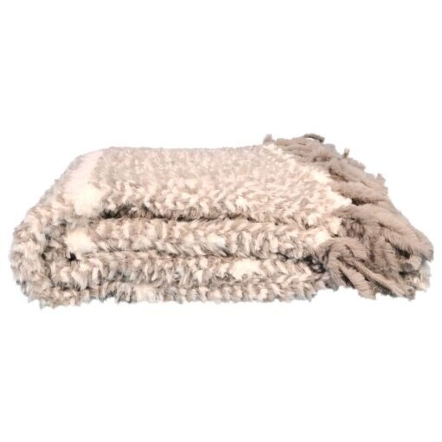 Wohndecke Cara Braun/Grau Polyester 170 cm 130 cm