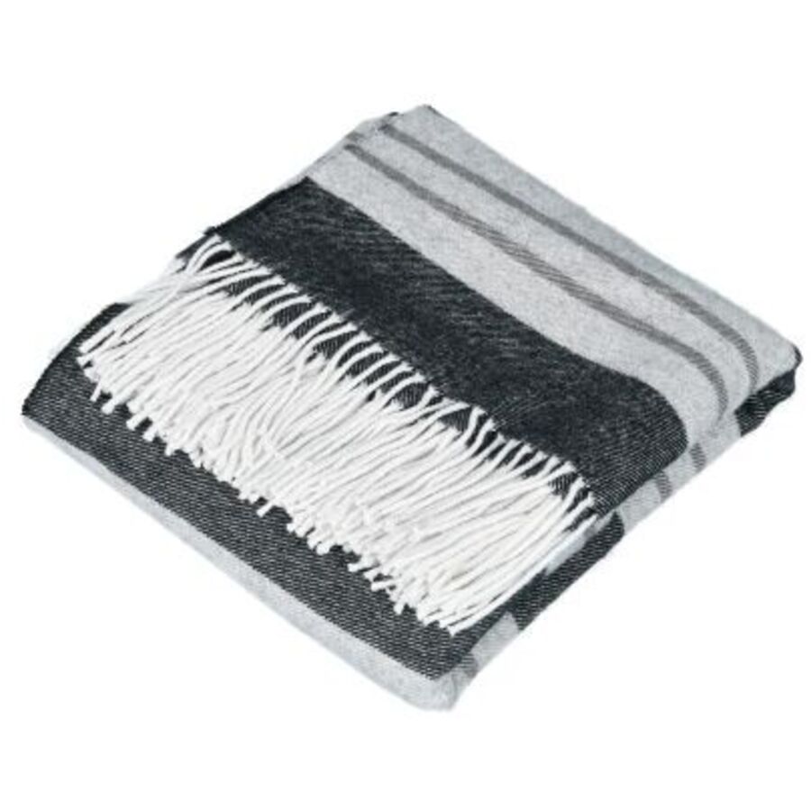 Wohndecke Linea Grau Wolle/Nylon 170 cm 130 cm