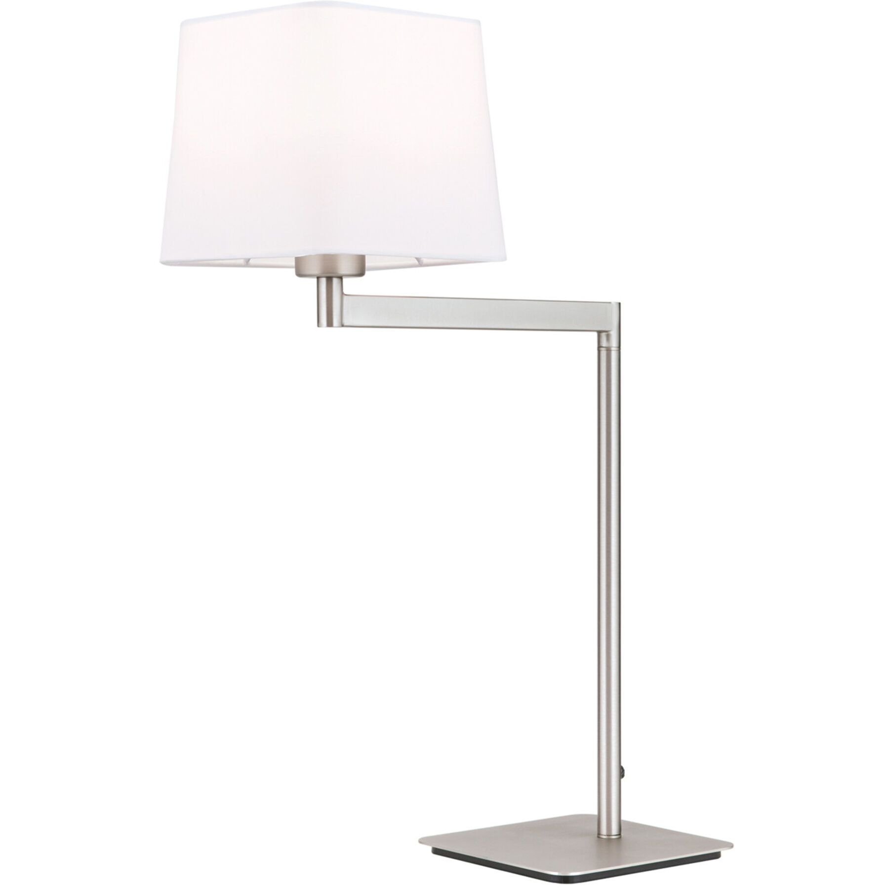 Tischlampe Carlton Nickel satiniert Stahl