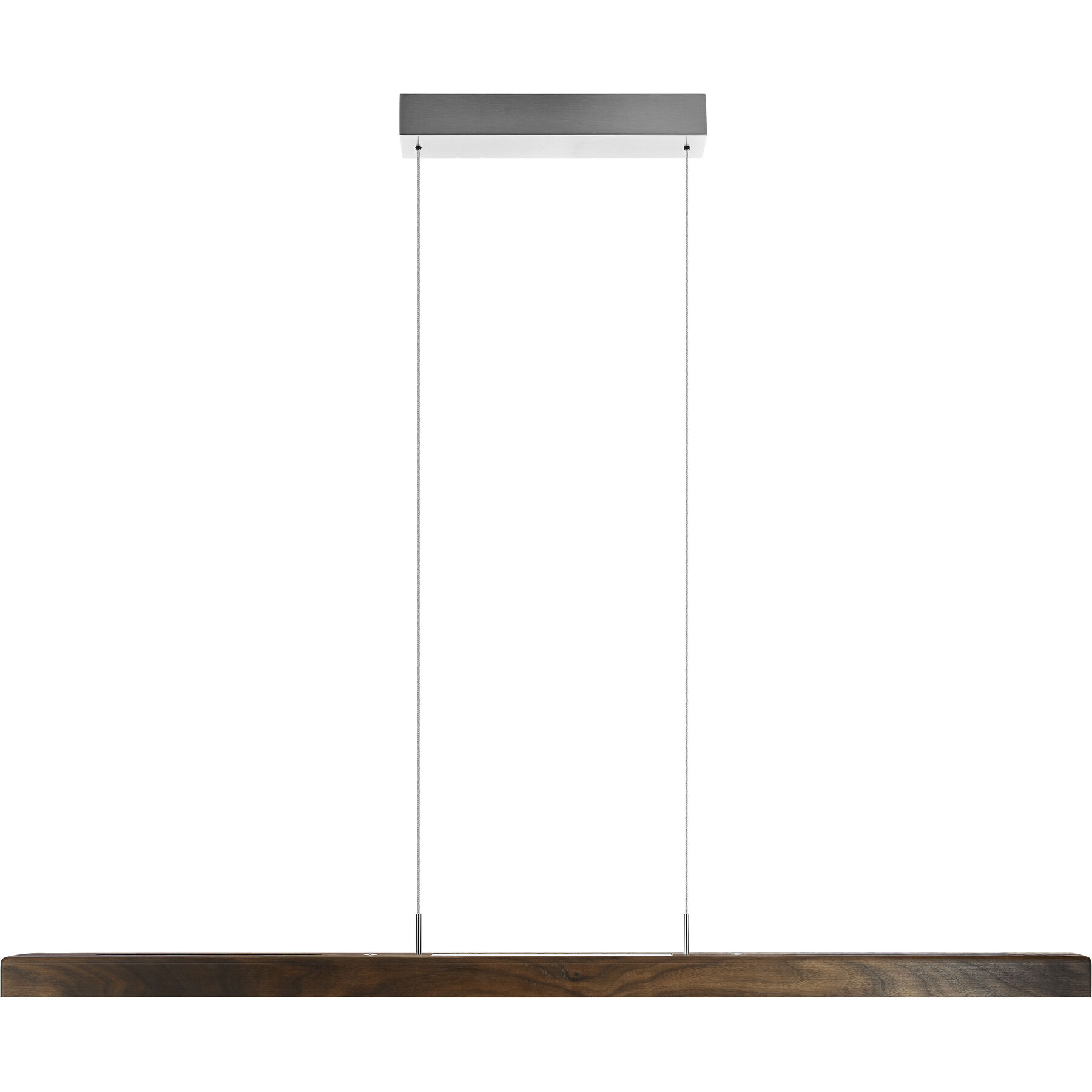 HERZBLUT Pendellampe Leonora Silber/Braun Nickel/Holz 4300 lm Dimmbar B 121 cm - LED - Lichtfarbe: Extra warmweiss - Helles Neutralweiss - LED Energiesparlampen