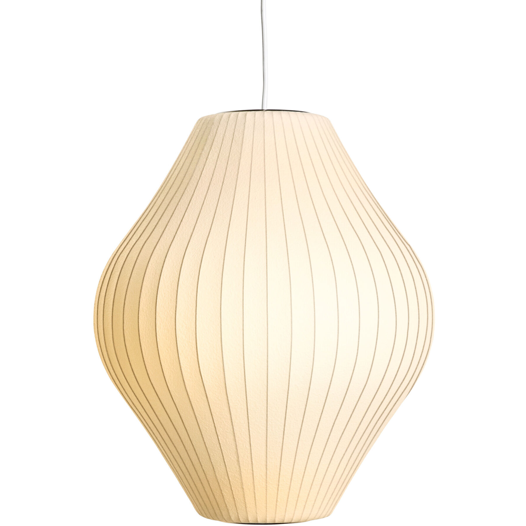 Designer-Pendellampe HAY Nelson Pear E27 D 43 cm - Farbe: Off-white - Material: Metall