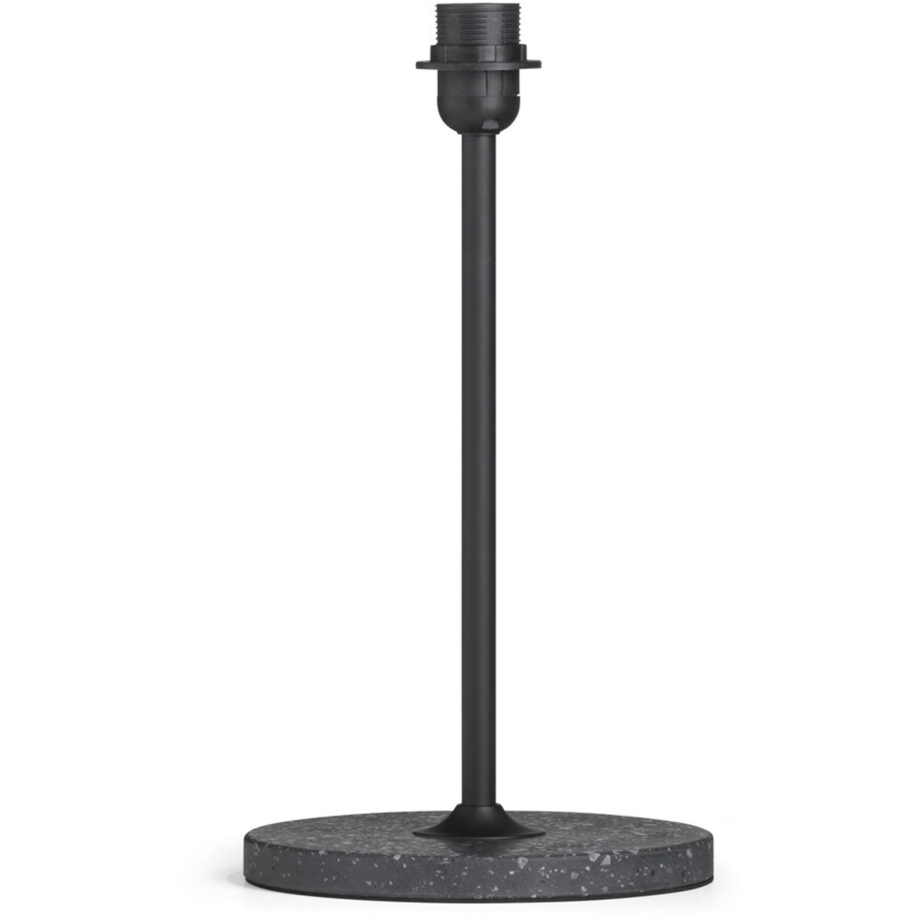 Designer-Tischleuchtenfuss HAY Common E27 Terrazzo schwarz H 39 cm - Farbe: Schwarz, Beige - Lichtfarbe: Extra warmweiss - Material: Stahl