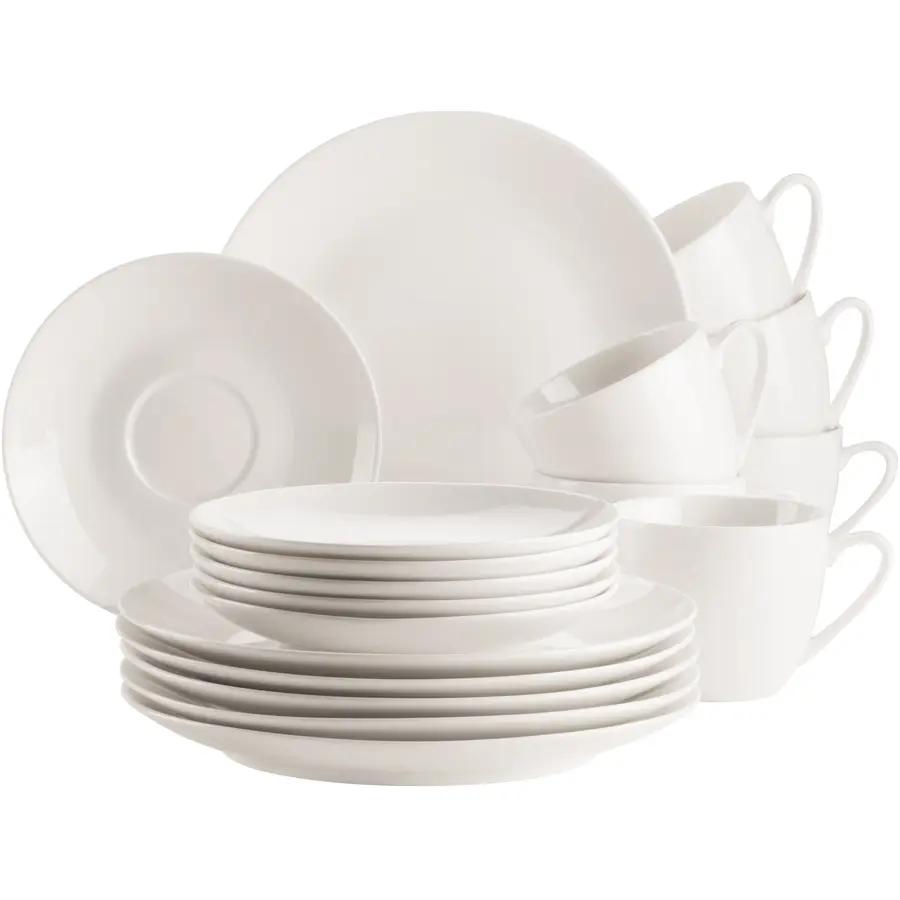 Geschirr-Set Belmira weiss Porzellan 18 Stk