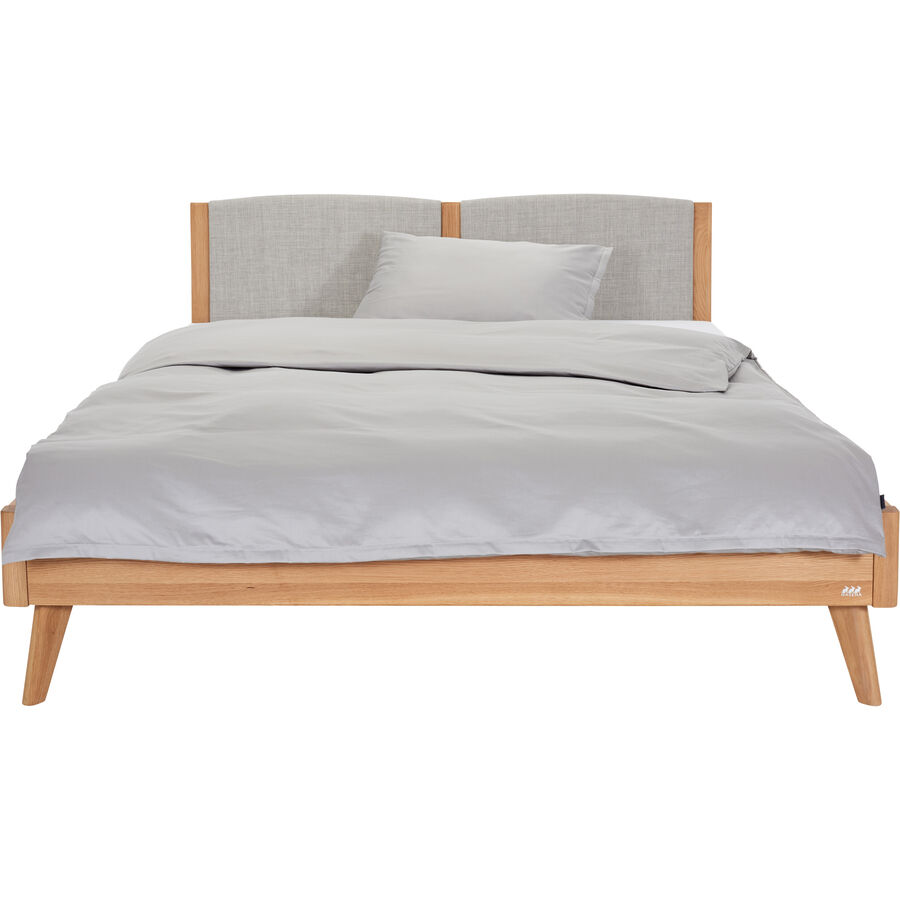 Hasena Bett Lounge Braun Holz 160 x 200 cm - Farbe: Eiche - Bett