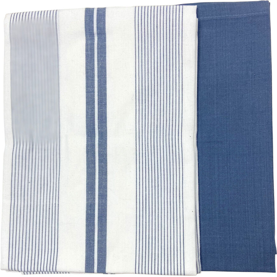 Geschirrtuch Tavola Grau/Weiss Baumwolle 70 cm 50 cm