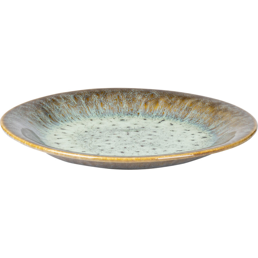Teller Flussufer Beige/Grün Keramik 22 cm
