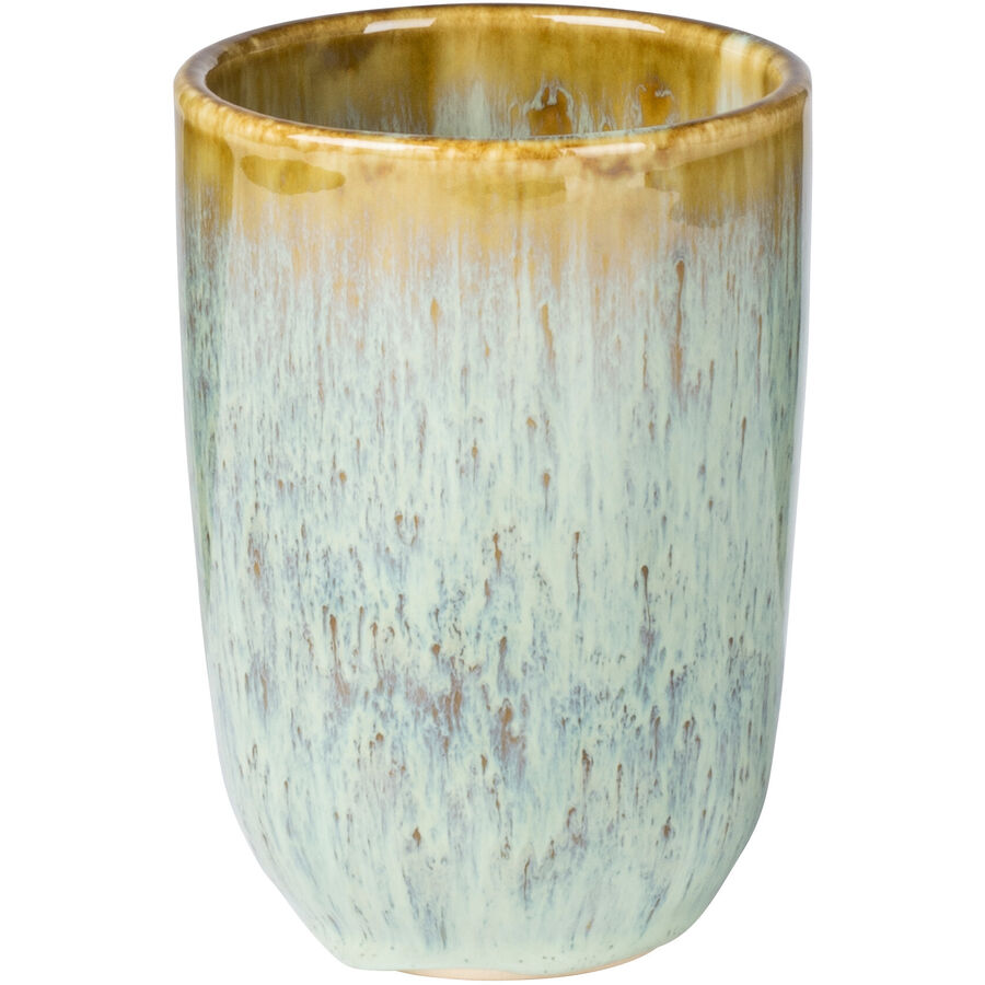 Becher Flussufer Beige/Grün Keramik