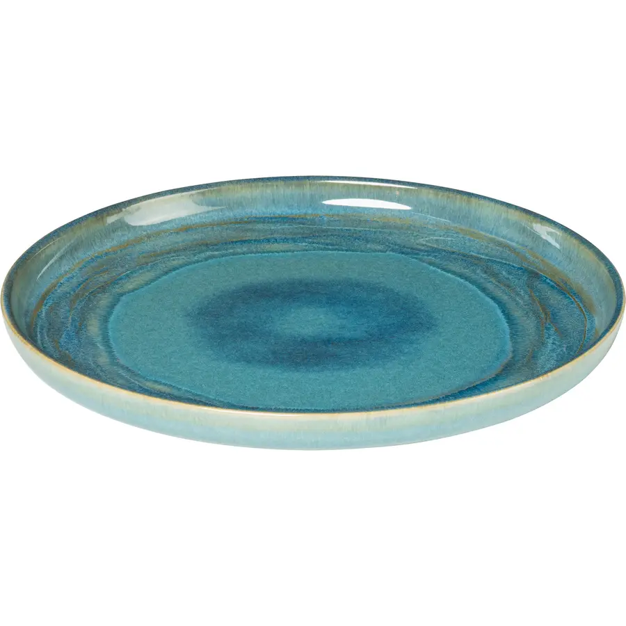 Teller flach Tiefer See Grün Steinzeug 28 cm
