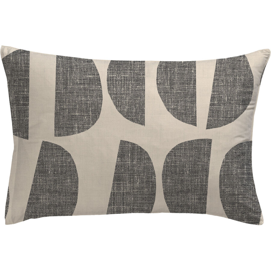 Kissenbezug Leyna Beige/Schwarz Baumwolle 65 cm 100 cm – Kissenbezug
