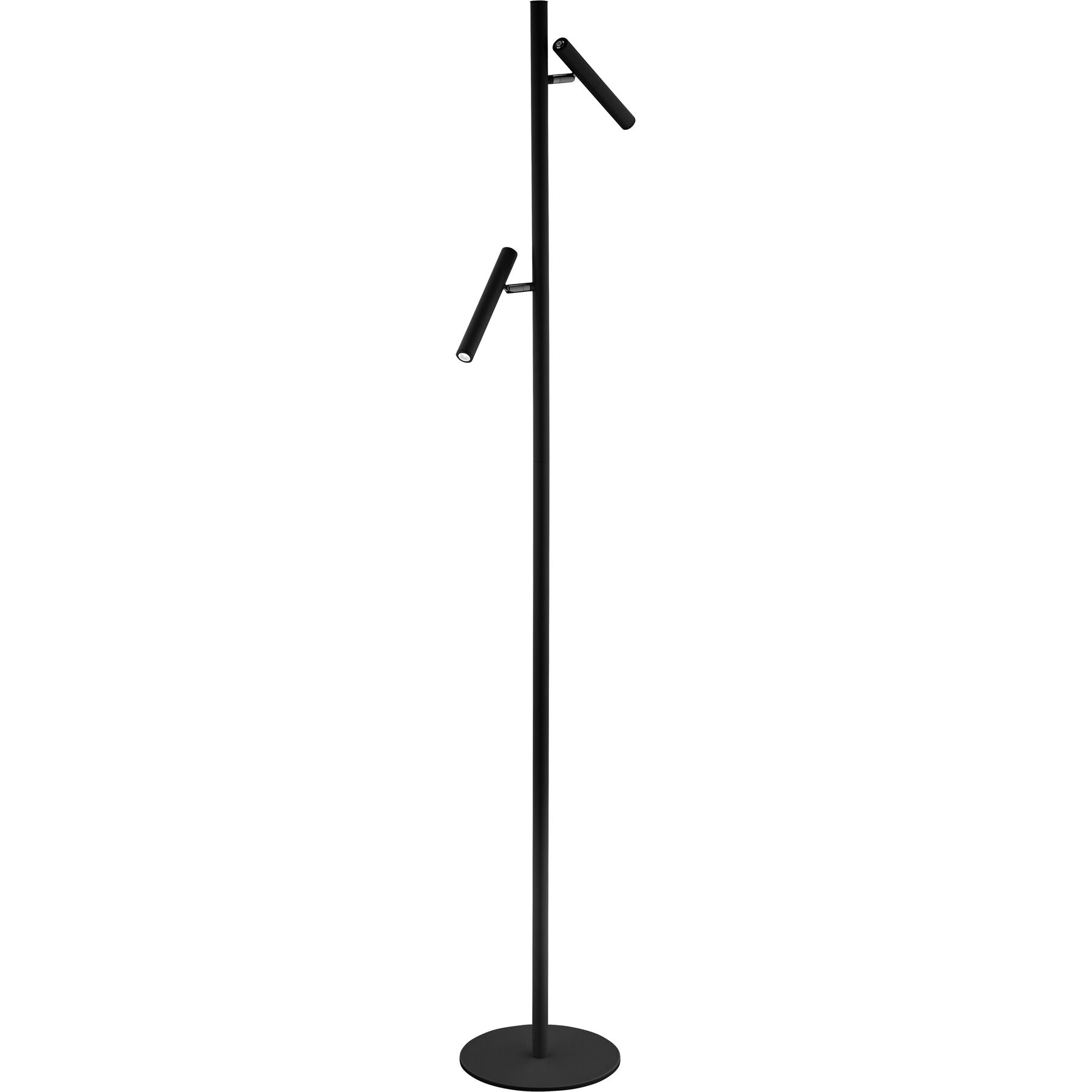 Leselampe Streak schwarz Aluminium/Eisen 110 lm Dimmbar H 163 cm - LED - Lichtfarbe: Extra warmweiss - LED Energiesparlampen