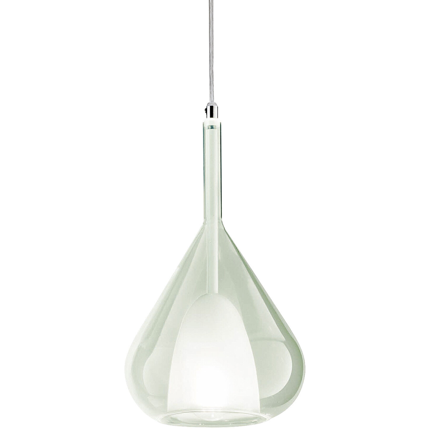 Designer-Pendellampe Giberti Luce Lorena XL Glas hellgrün B: 20 cm, E27