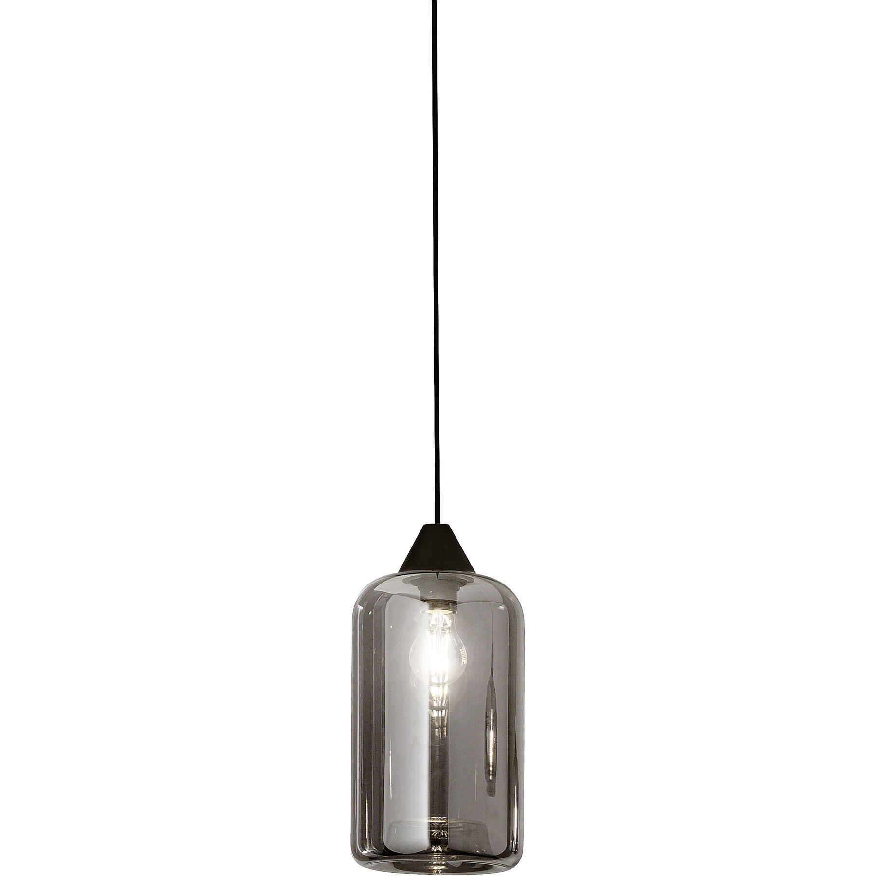 Giberti Luce Pendellampe Alessia XL grau Glas B 18 cm