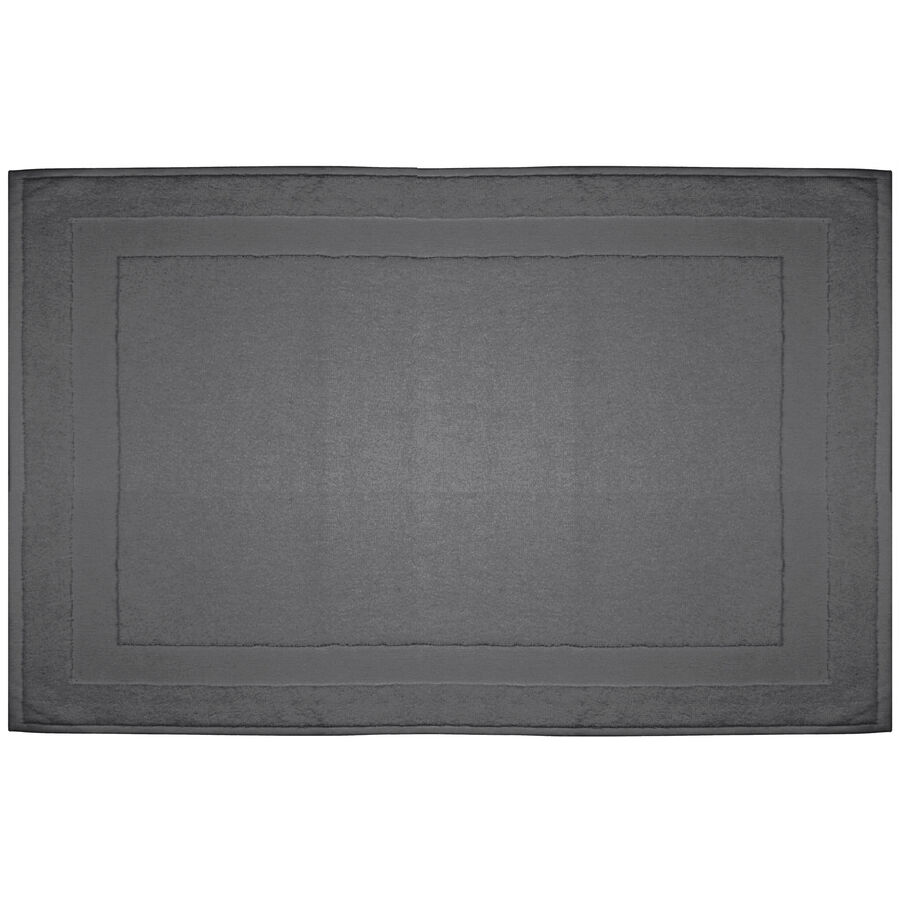 Badteppich Nea Grau Baumwolle 50 cm 75 cm – Farbe: anthrazit – Badteppich