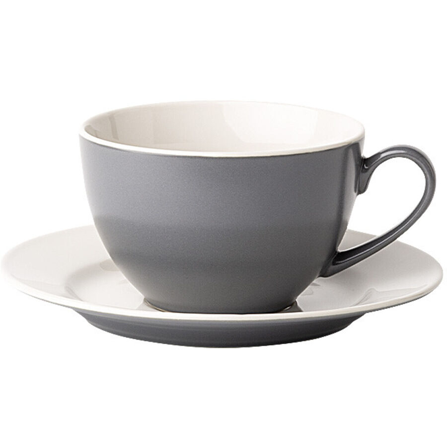 Geschirr-Set Elements Grau/Weiss Steingut