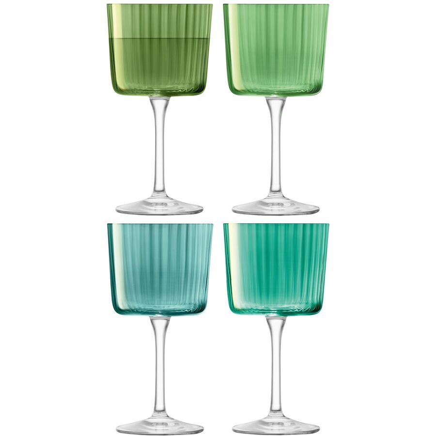Weingläser-Set Gems Grün/Blau Glas 16 cm 8 cm