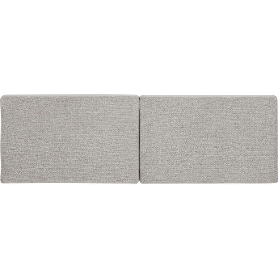 Kopfteil Taavi Grau Polyester 160 cm - Farbe: natur - Kopfteil
