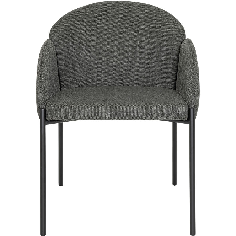 Stuhl Julia 1 Grau/Schwarz Stoff/Stahl