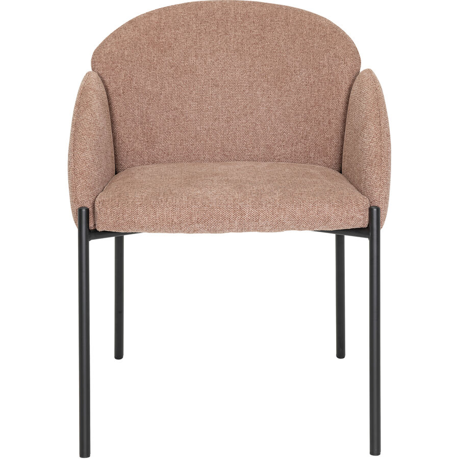 Stuhl Julia 1 Rosa/Schwarz Stoff/Metall