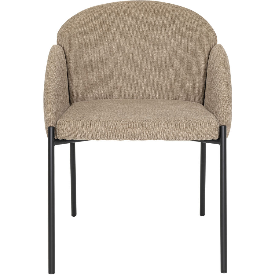 Stuhl Julia 1 Beige/Schwarz Stoff/Stahl