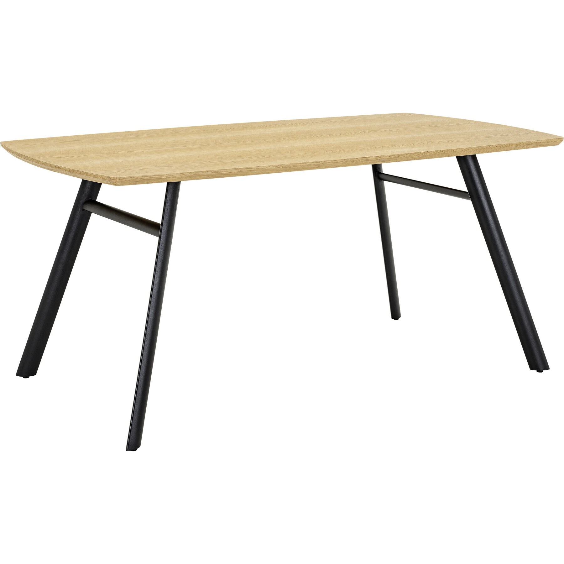 Tisch Fendi Eiche furniert, Stahl natur B 90 T 160 cm