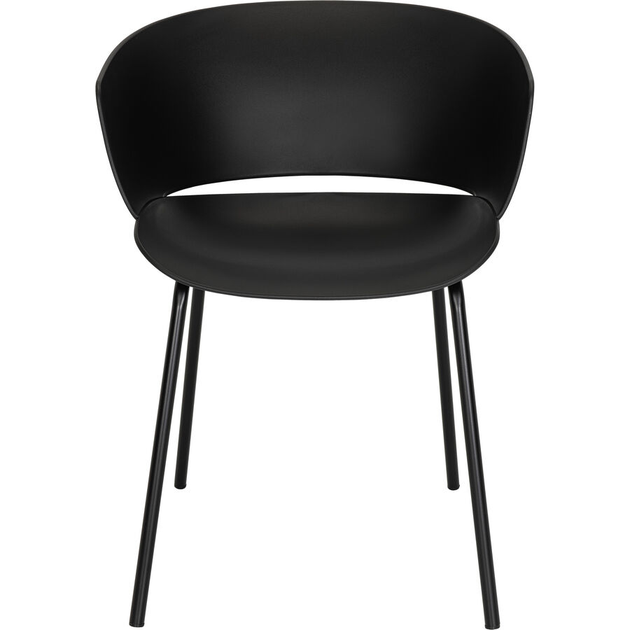 Stuhl Conza Schwarz Kunststoff 47.5 cm