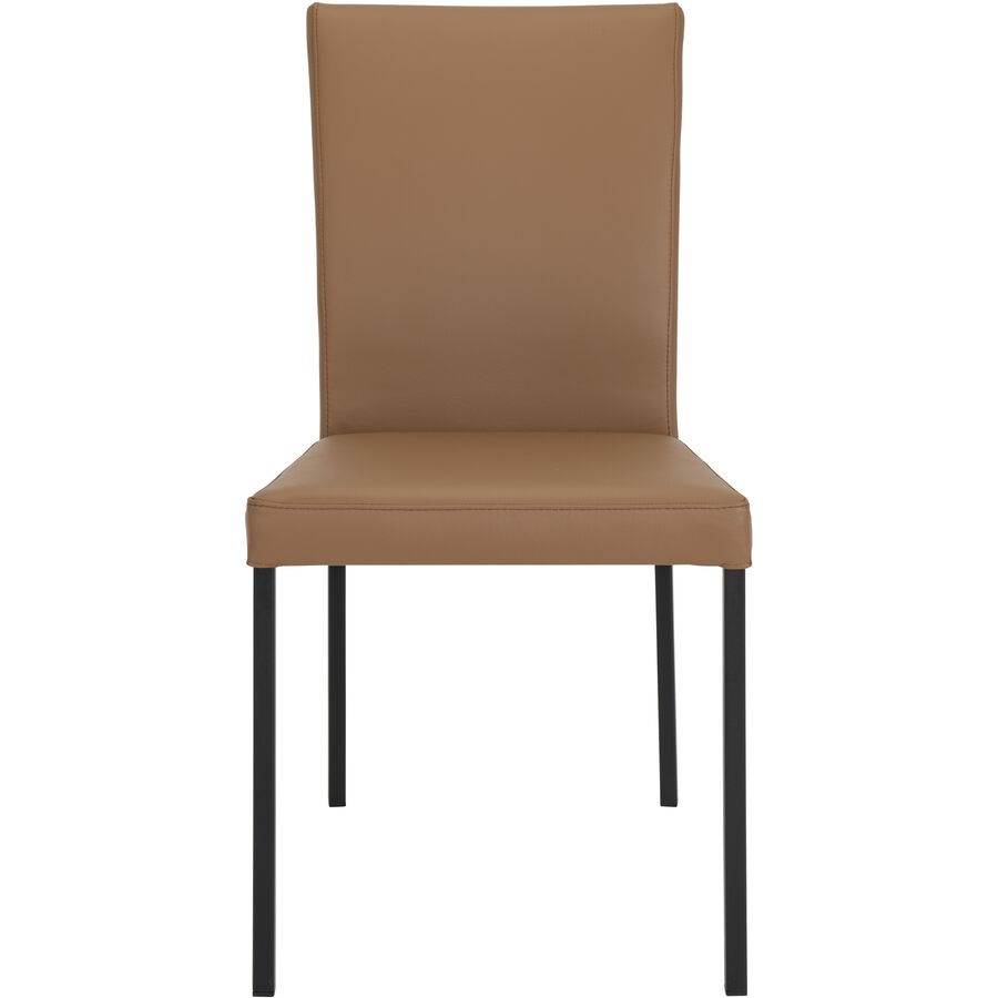 Stuhl Pilar Braun Leder/Metall 45 cm