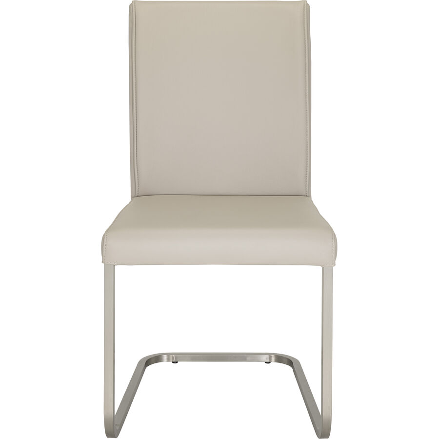 Stuhl Amisa Grau Leder 46.5 cm 95 cm