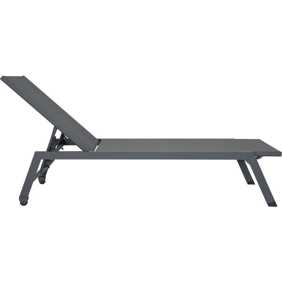 Liegestuhl Madleina Grau Aluminium 65 cm 195 cm 35 cm