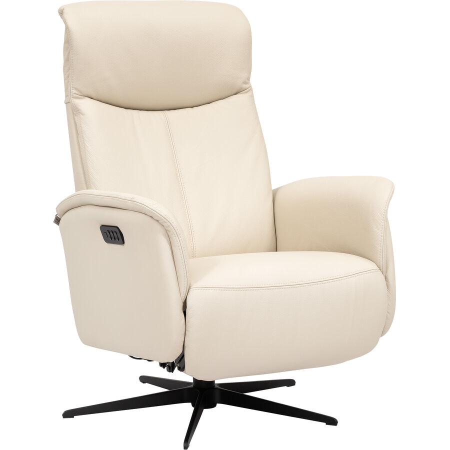 Relaxsessel Noel Beige Leder 78 cm 88 cm