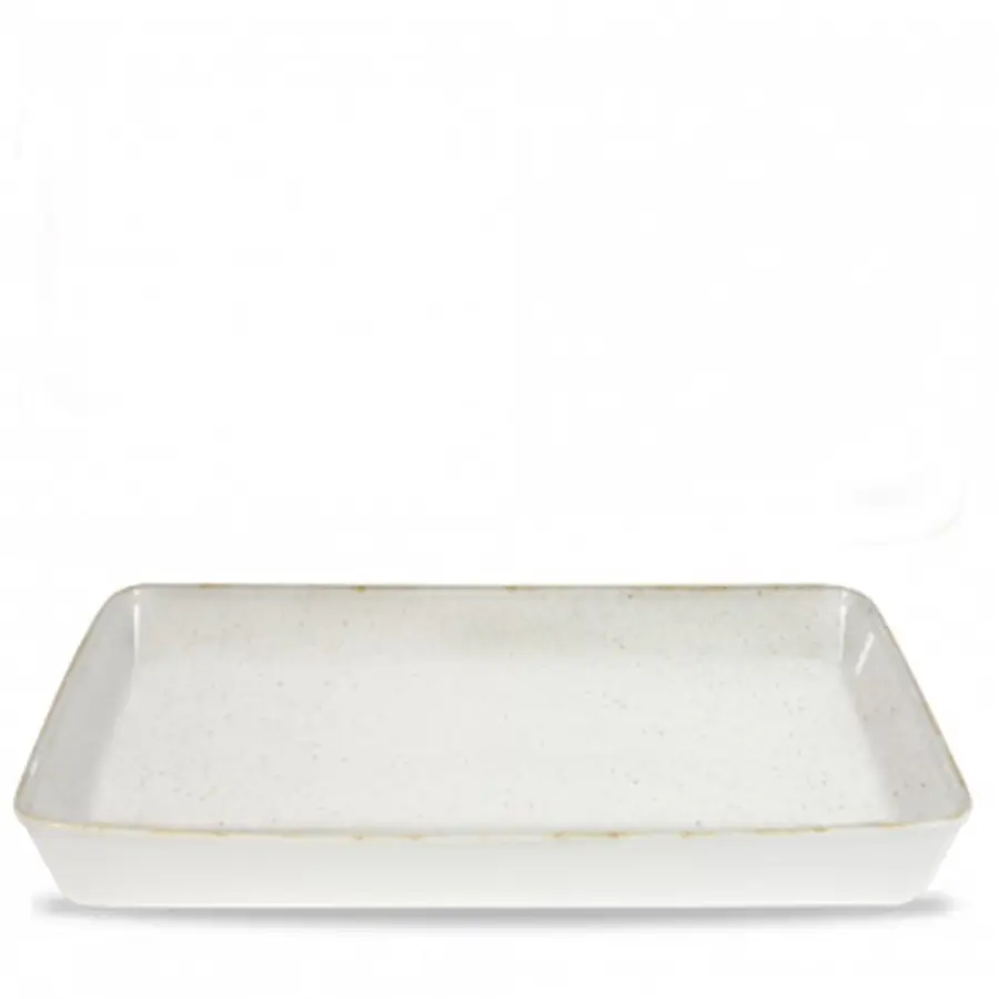 Backform Stonecast Barley White Steingut Rechteckig B 32.5 cm H 6.2 cm