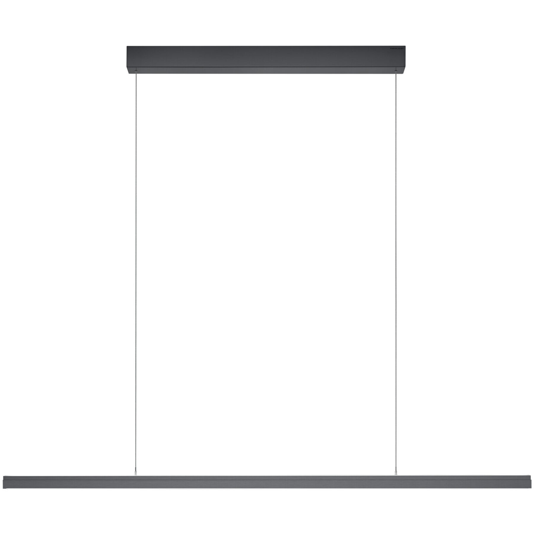 Bankamp Designer-Pendellampe L-lightLINE IV anthrazit matt eloxiert Aluminium 5900 lm B 225 cm - LED - Lichtfarbe: Extra warmweiss - Tageslichtweiss - LED Energiesparlampen