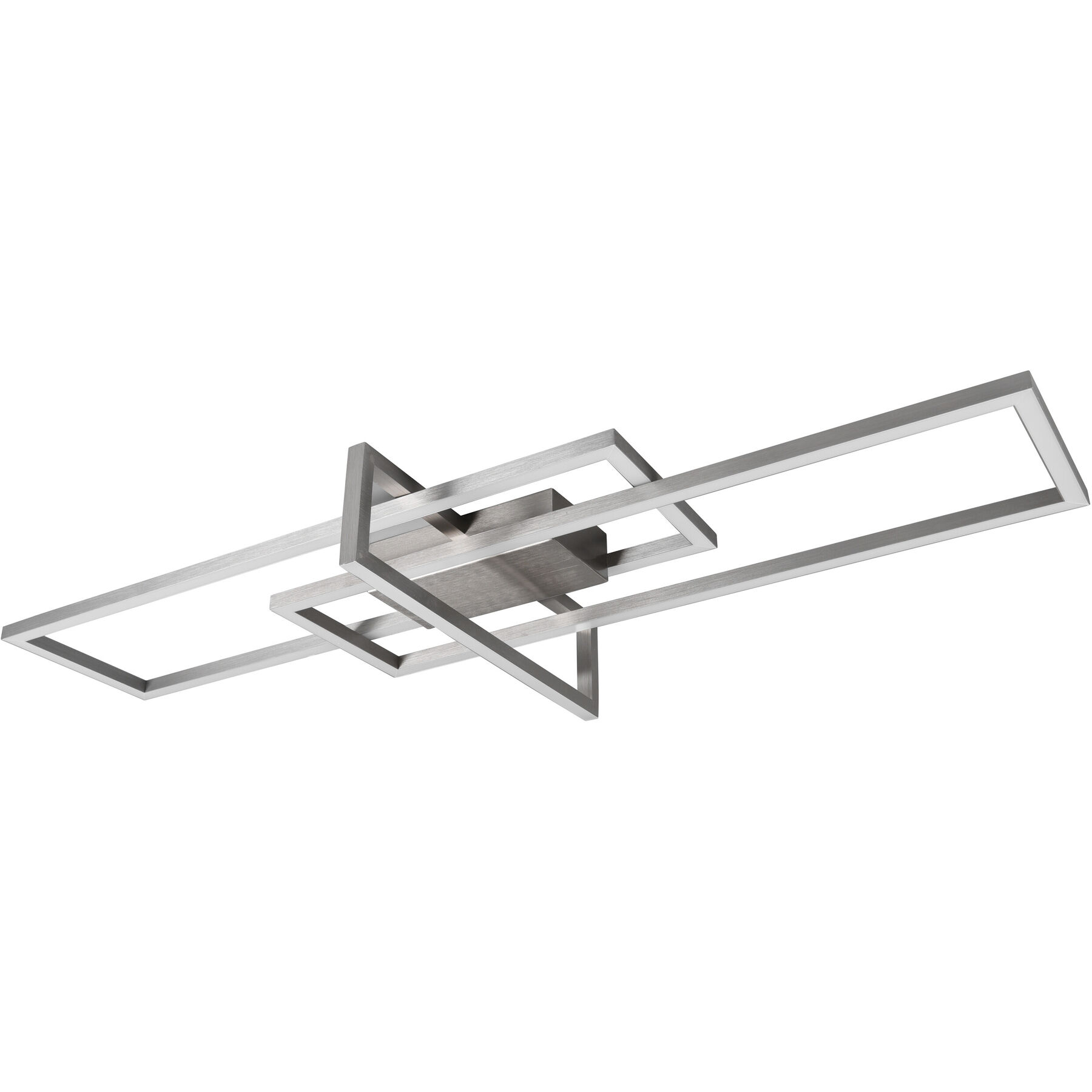 Deckenlampe Cecile Nickel matt Metall 3900 lm B 100 cm - LED - Lichtfarbe: Warmweiss - LED Energiesparlampen