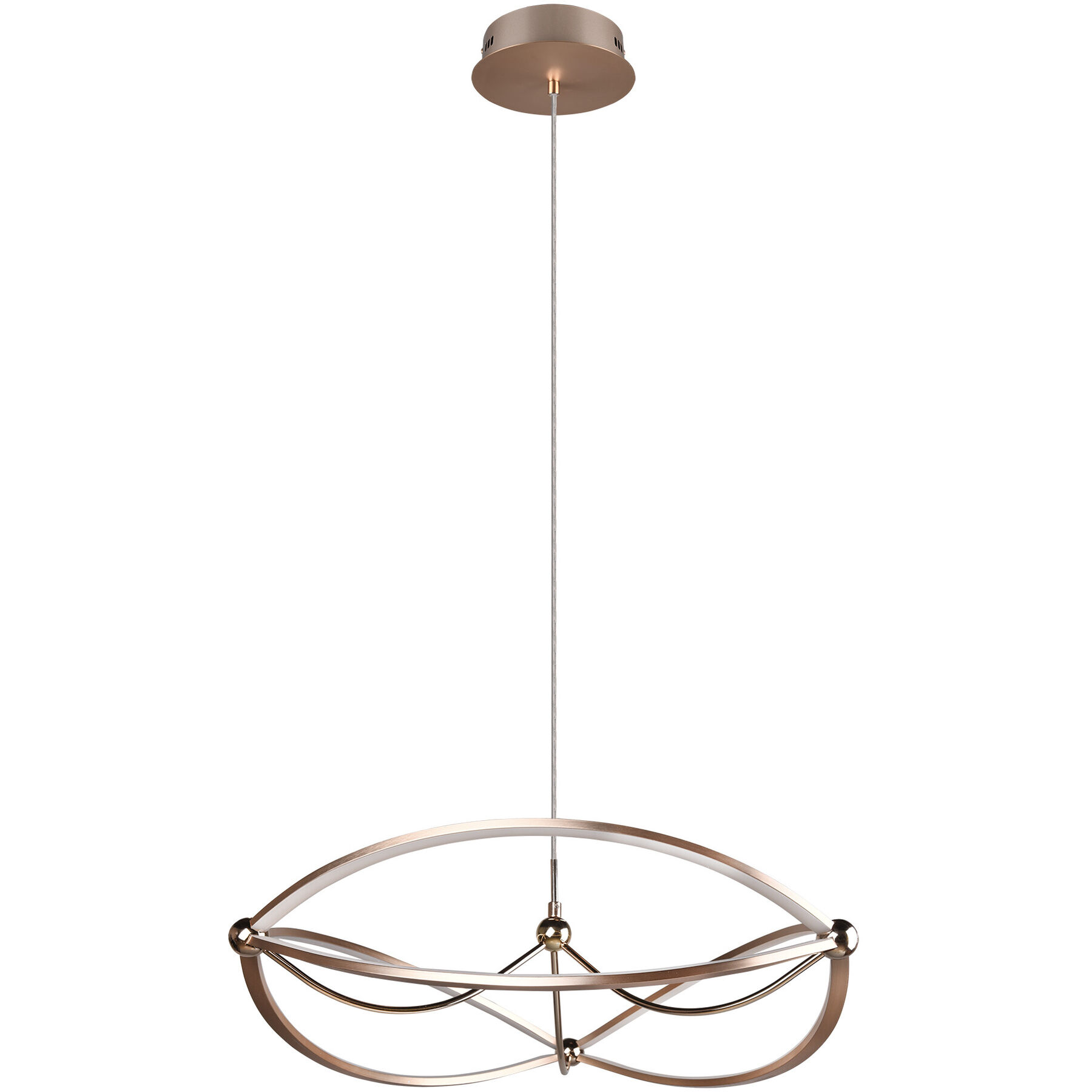 Pendellampe Caro messing matt Metall 5600 lm - LED - Lichtfarbe: Warmweiss- LED Energiesparlampe
