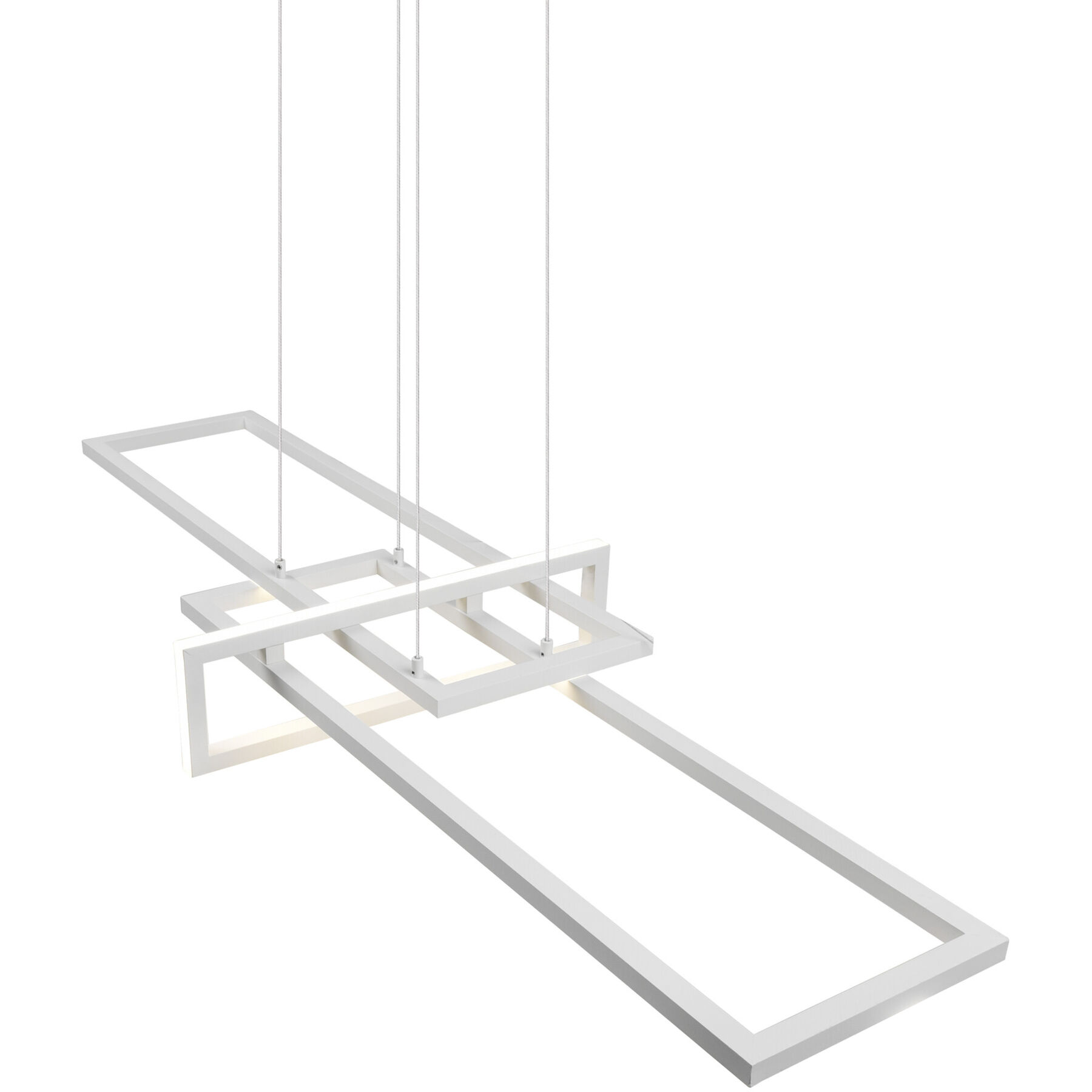 Pendellampe Cecile weiss matt Metall 4400 lm B 110 cm - LED - Lichtfarbe: Warmweiss- LED Energiesparlampe