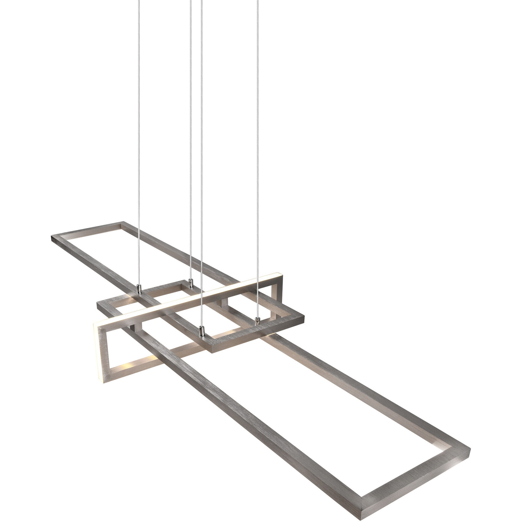 Pendellampe Cecile Nickel matt Metall 4200 lm B 110 cm - LED - Lichtfarbe: Warmweiss - LED Energiesparlampen