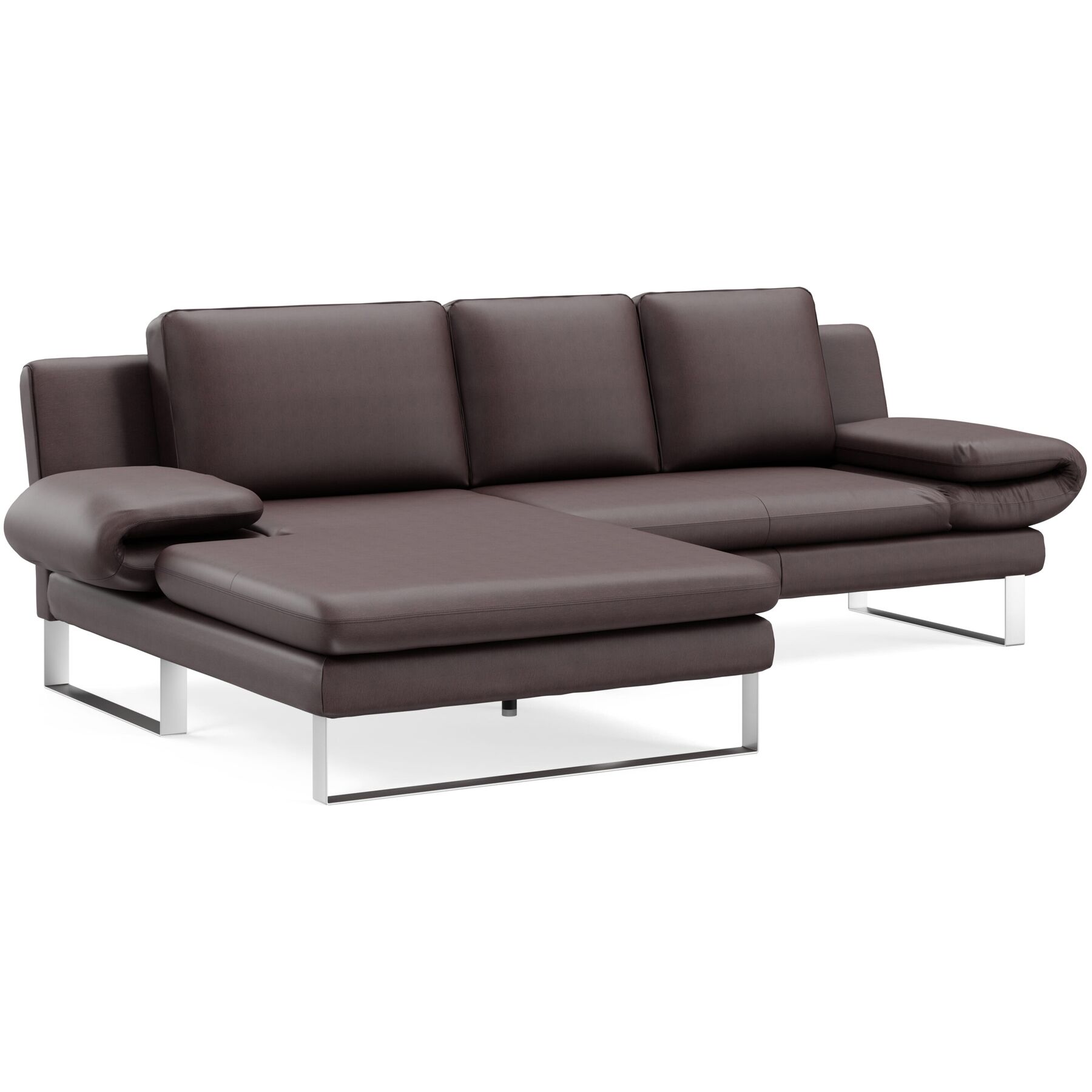 Ecksofa Jarek Leder Tabak B 321 T 168 cm - Möbel Konfigurator: Traummöbel individuell zusammenstellen