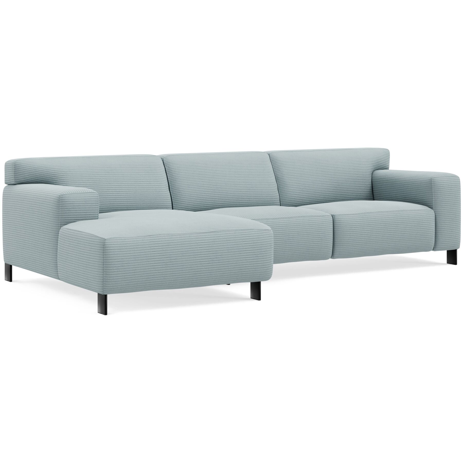 Modernes Ecksofa Vada Stoff Aqua B 301 cm T 160 cm - Möbel Konfigurator: Traummöbel individuell zusammenstellen - Ecksofa