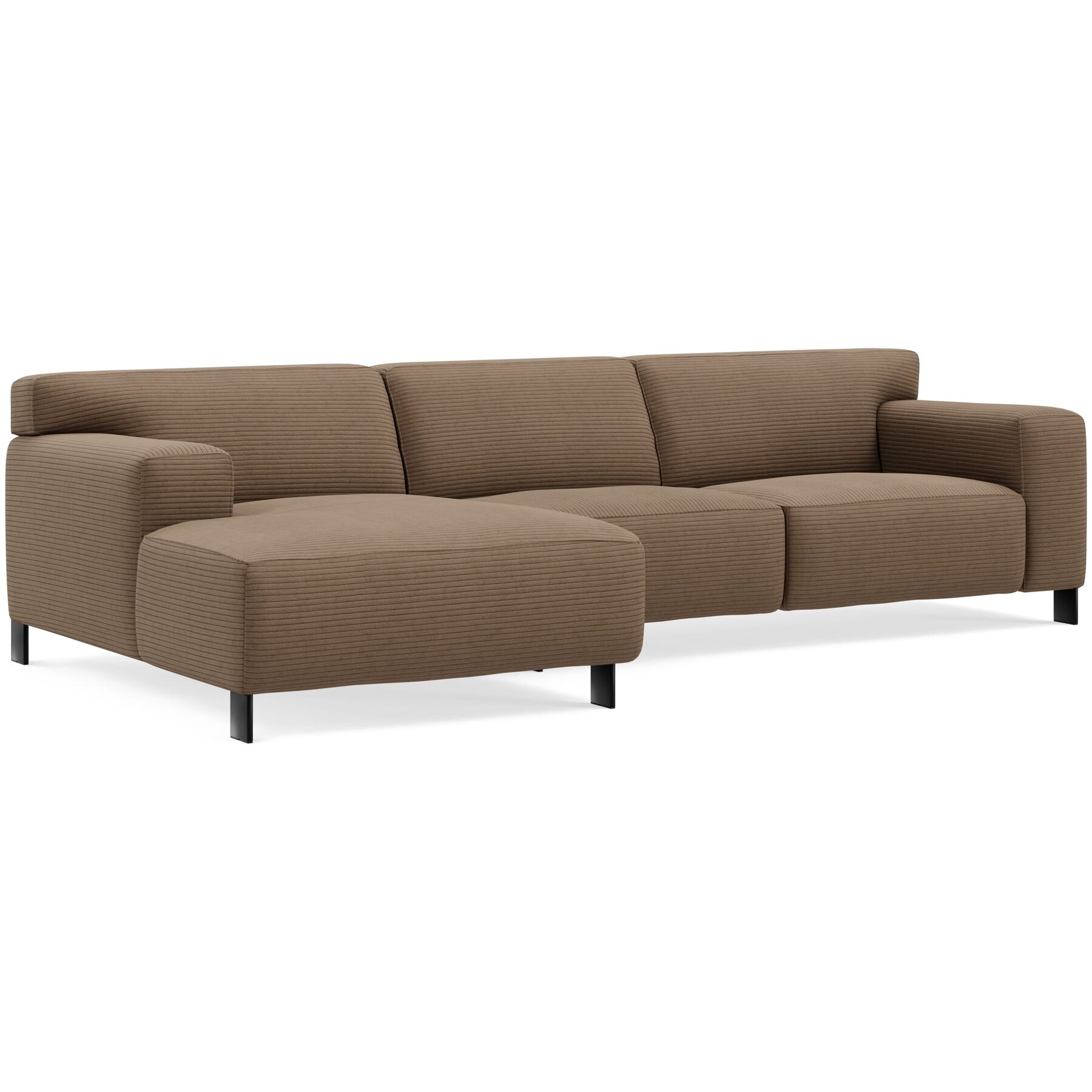 Komfortables Ecksofa Vada Stoff braun B 301 cm T 160 cm - Möbel Konfigurator: Traummöbel individuell zusammenstellen - Ecksofa