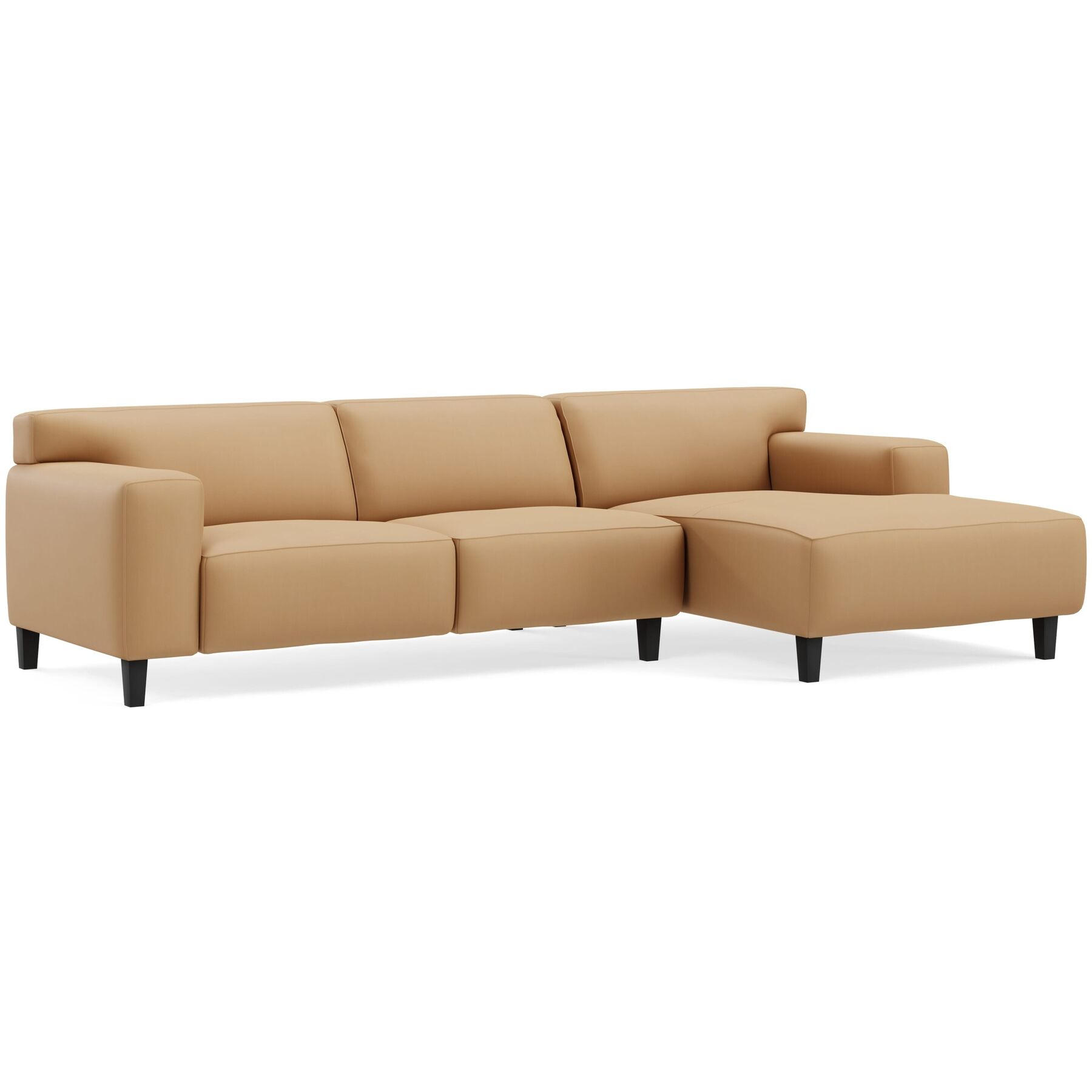 Exklusives Ecksofa Vada Leder nature B 300 cm T 160 cm - Möbel Konfigurator: Traummöbel individuell zusammenstellen - Ecksofa