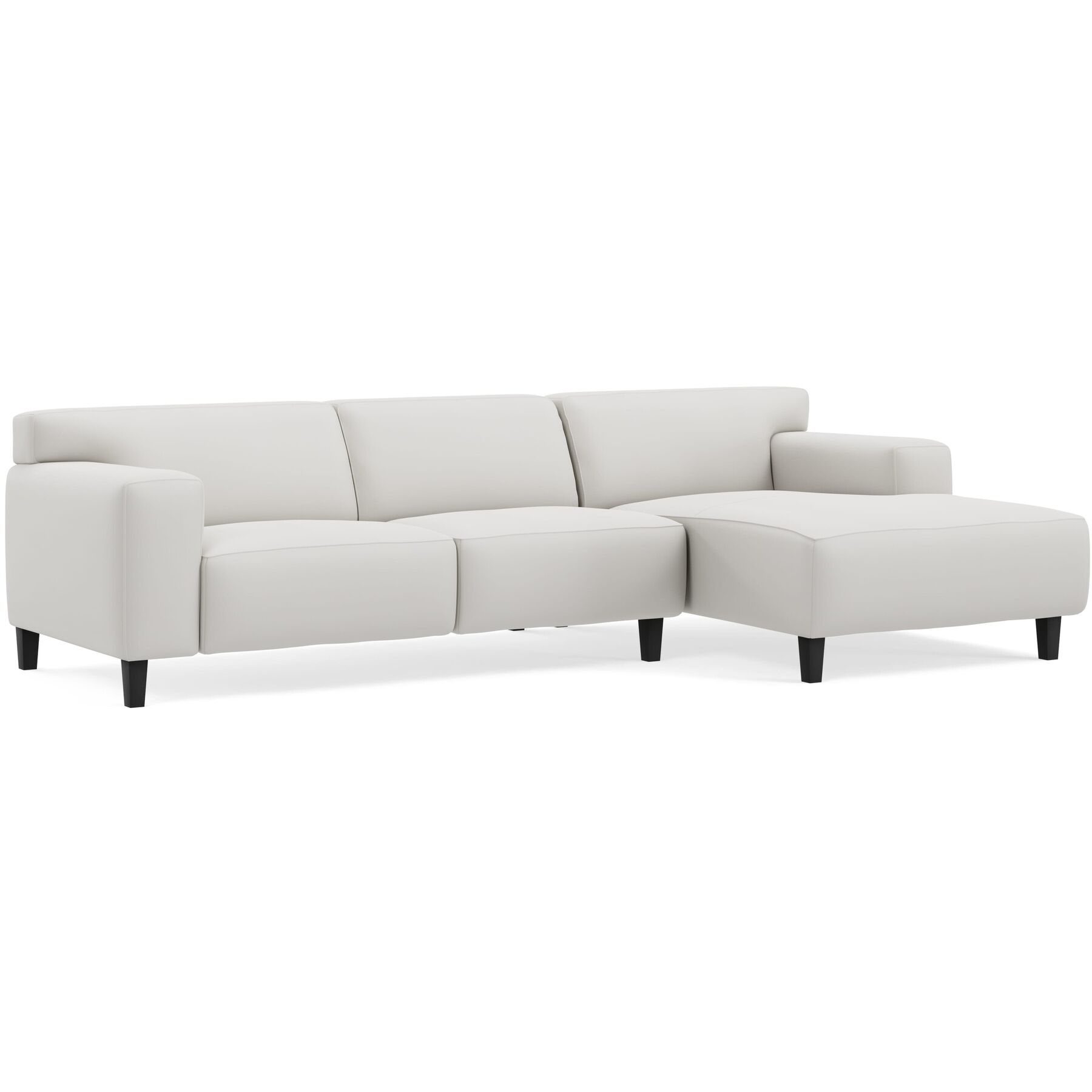 Exklusives Ecksofa Vada Leder weiss B 300 cm T 160 cm - Möbel Konfigurator: Traummöbel individuell zusammenstellen - Ecksofa