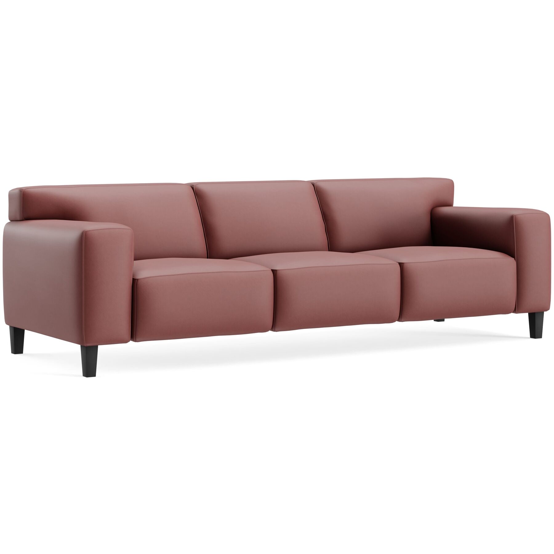 Exklusives Sofa Vada Leder bordeaux B 260 cm T 94 cm - Möbel Konfigurator: Traummöbel individuell zusammenstellen - Sofa