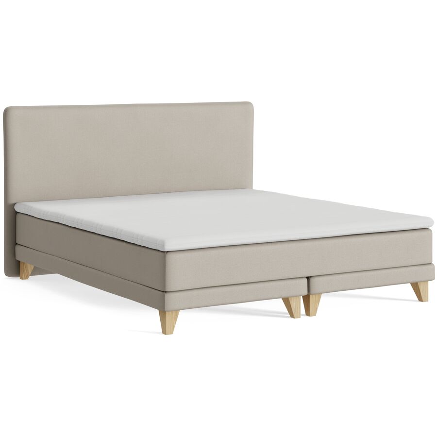 Boxspringbett President taupe Stoff 180 x 200 cm - Möbel Konfigurator: Traummöbel individuell zusammenstellen