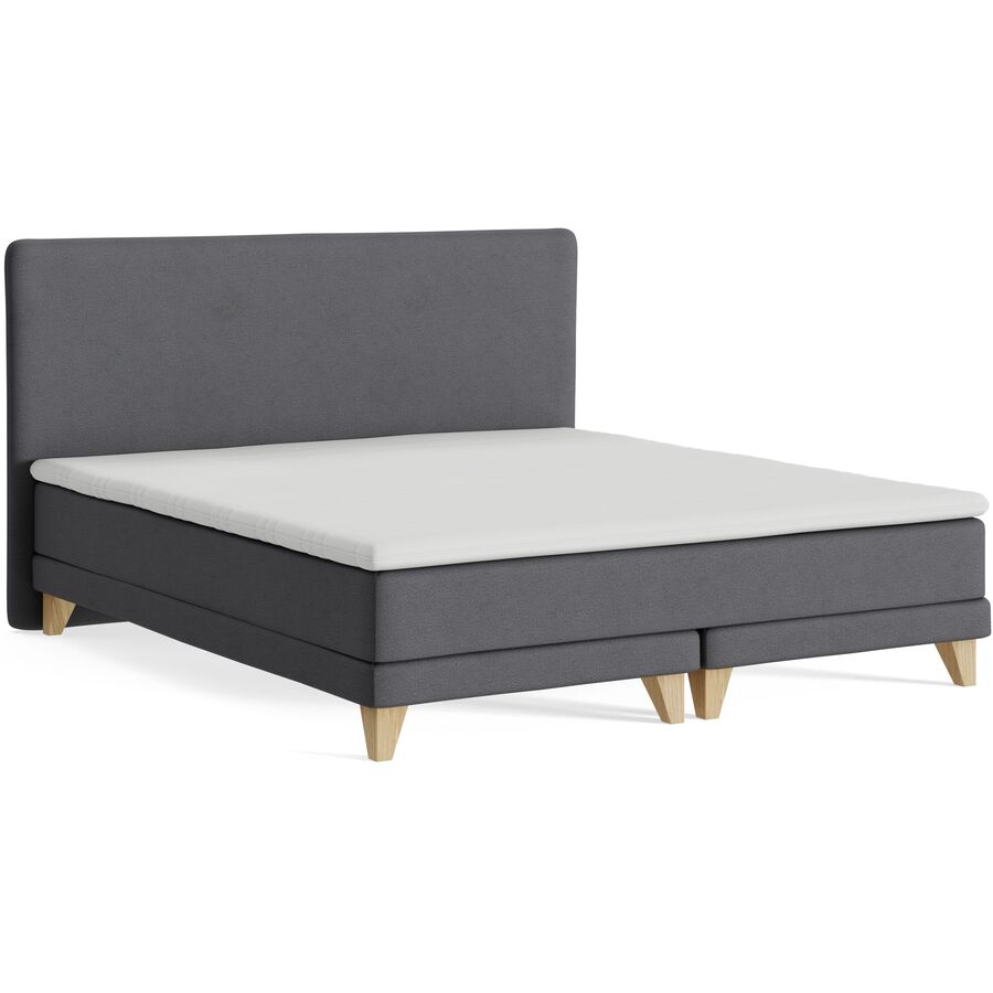 Boxspringbett President dunkelgrau Stoff 180 x 200 cm - Möbel Konfigurator: Traummöbel individuell zusammenstellen