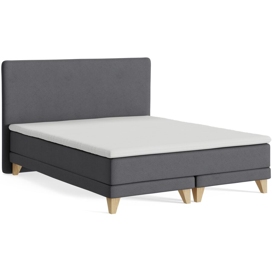 Boxspringbett President dunkelgrau Stoff 160 x 200 cm - Möbel Konfigurator: Traummöbel individuell zusammenstellen