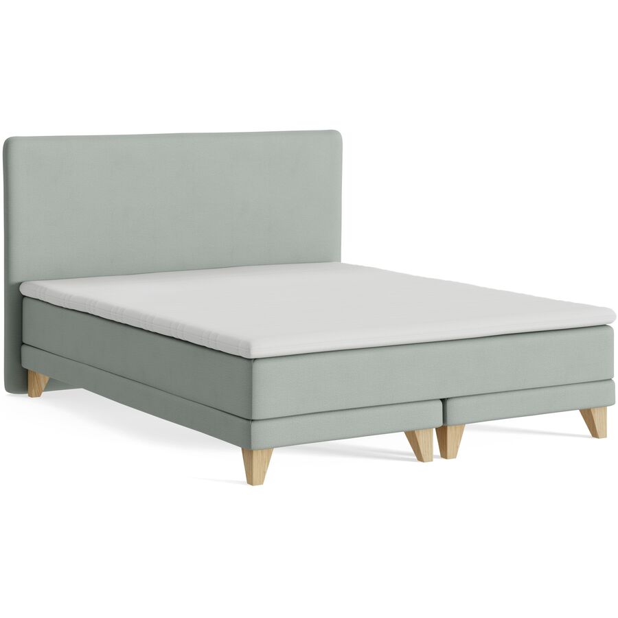 Boxspringbett President grün Stoff 160 x 200 cm - Möbel Konfigurator: Traummöbel individuell zusammenstellen